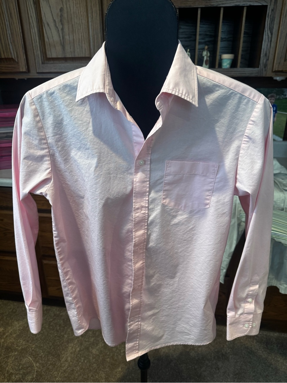 Izod Button-Down Shirt in Light Pink
